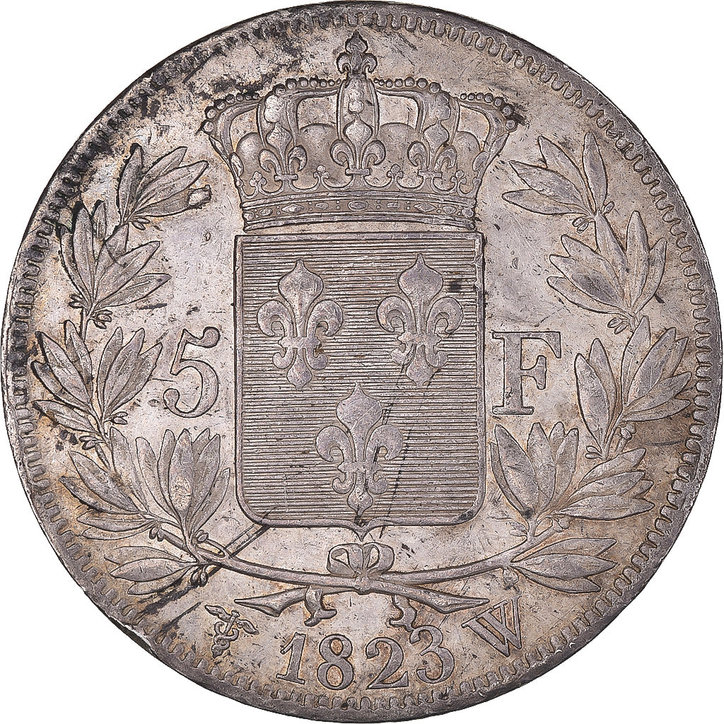 Monnaie, France, Louis XVIII, Louis XVIII, 5 Francs, 1823, Lille, TTB, Argent