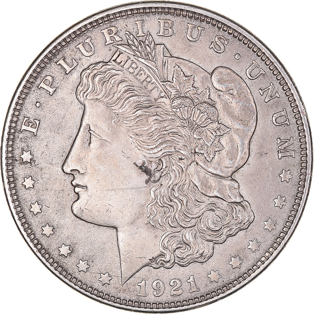 UNITED STATES, Morgan Dollar, Dollar, 1921, U.S. Mint, KM #110, AU(50-53),...