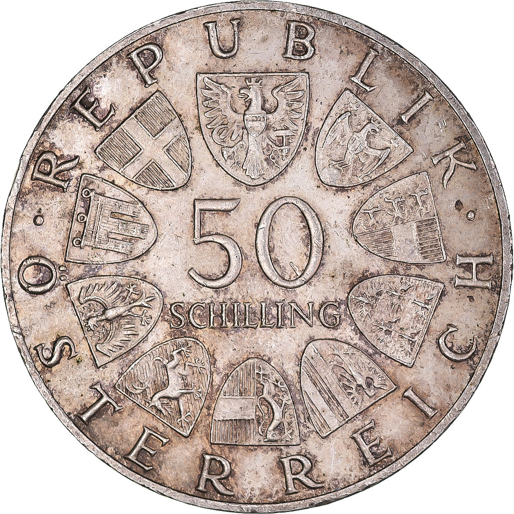 Coin, Austria, 50 Schilling, 1965, EF(40-45), Silver, KM:2898