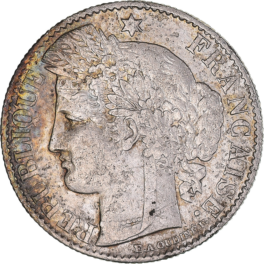 Munten, Frankrijk, Cérès, 50 Centimes, 1888, Paris, ZF, Zilver, KM:834.1