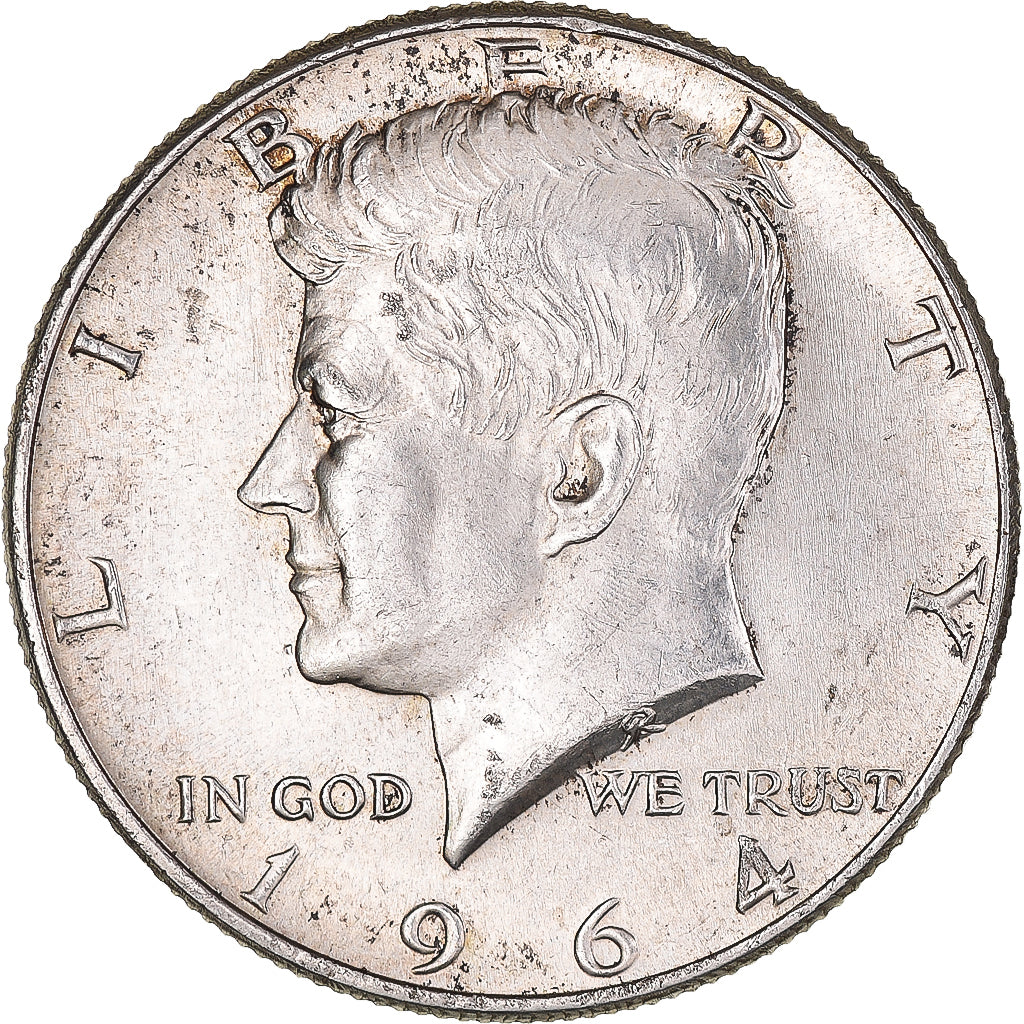 Coin, United States, Kennedy Half Dollar, Half Dollar, 1964, U.S. Mint