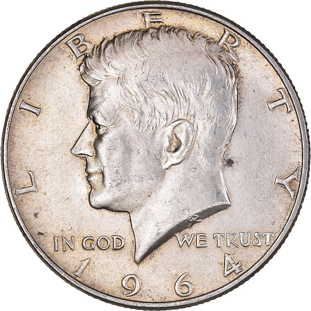 Coin, United States, Kennedy Half Dollar, Half Dollar, 1964, U.S. Mint
