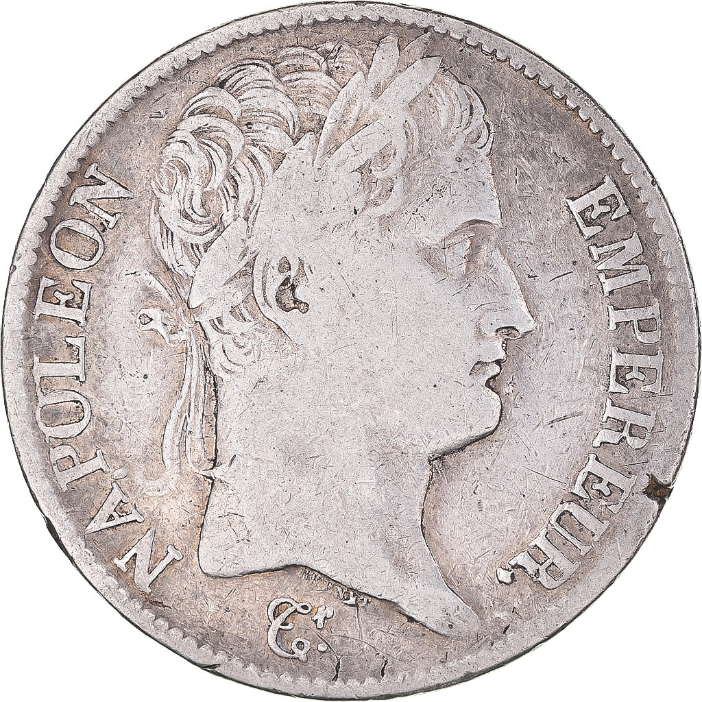 Moeda, França, Napoleon I, 5 Francs, 1808, Toulouse, VF(30-35), Prata