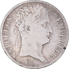 Moeda, França, Napoleon I, 5 Francs, 1808, Toulouse, VF(30-35), Prata