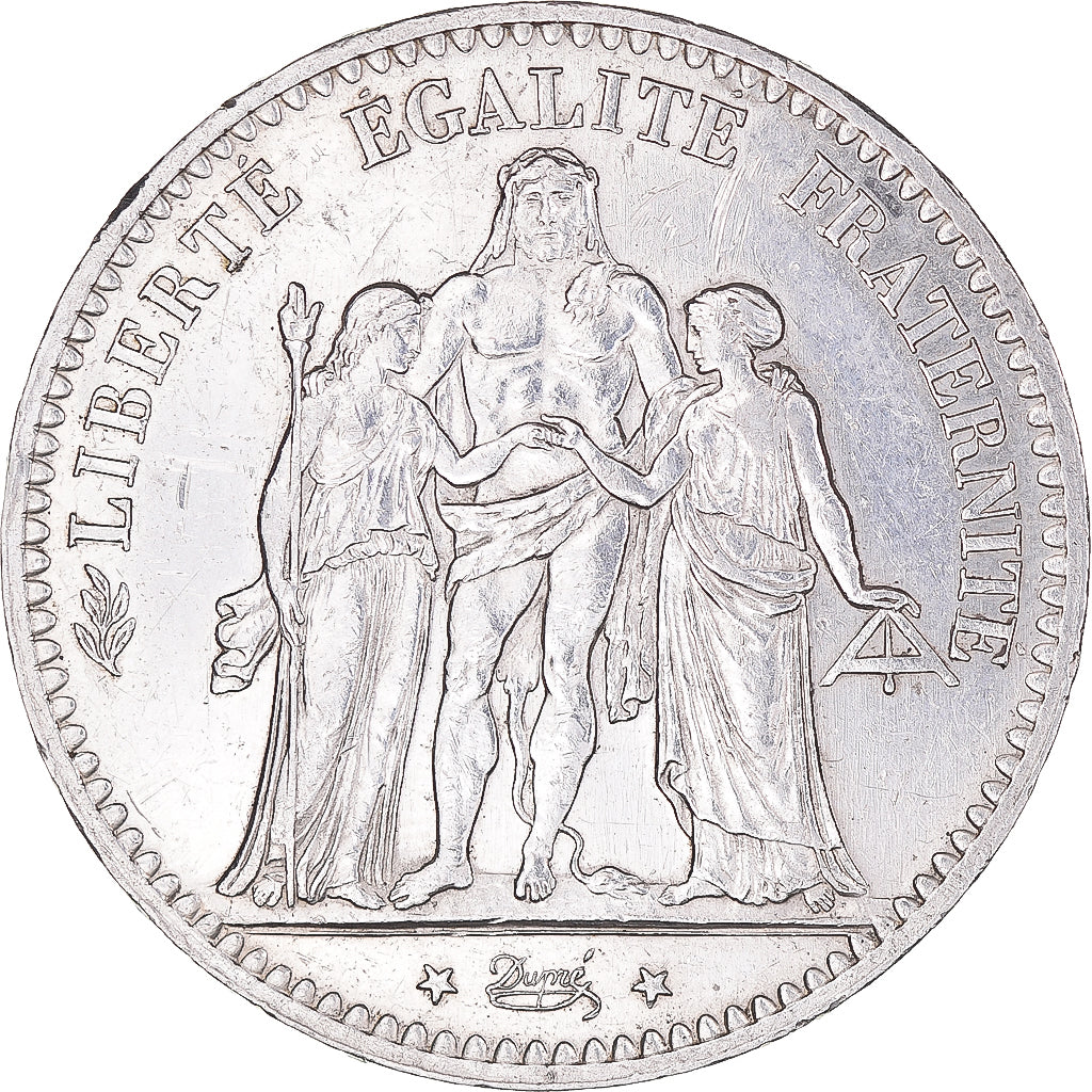 Moneta, Francia, Hercule, 5 Francs, 1876, Paris, BB+, Argento, KM:820.1