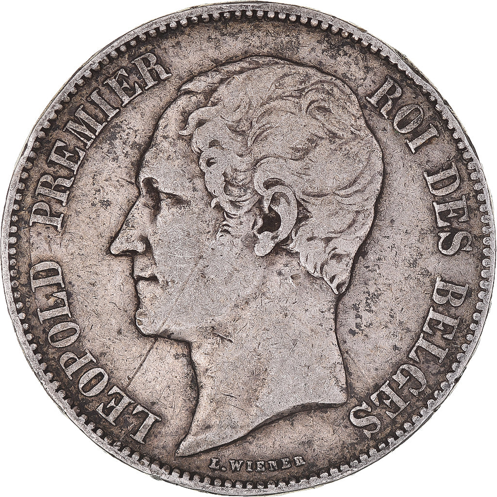 Monnaie, Belgique, Leopold I, 5 Francs, 5 Frank, 1851, TB, Argent, KM:17