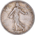 Moeda, França, Semeuse, 2 Francs, 1908, Paris, VF(30-35), Prata, KM:845.1