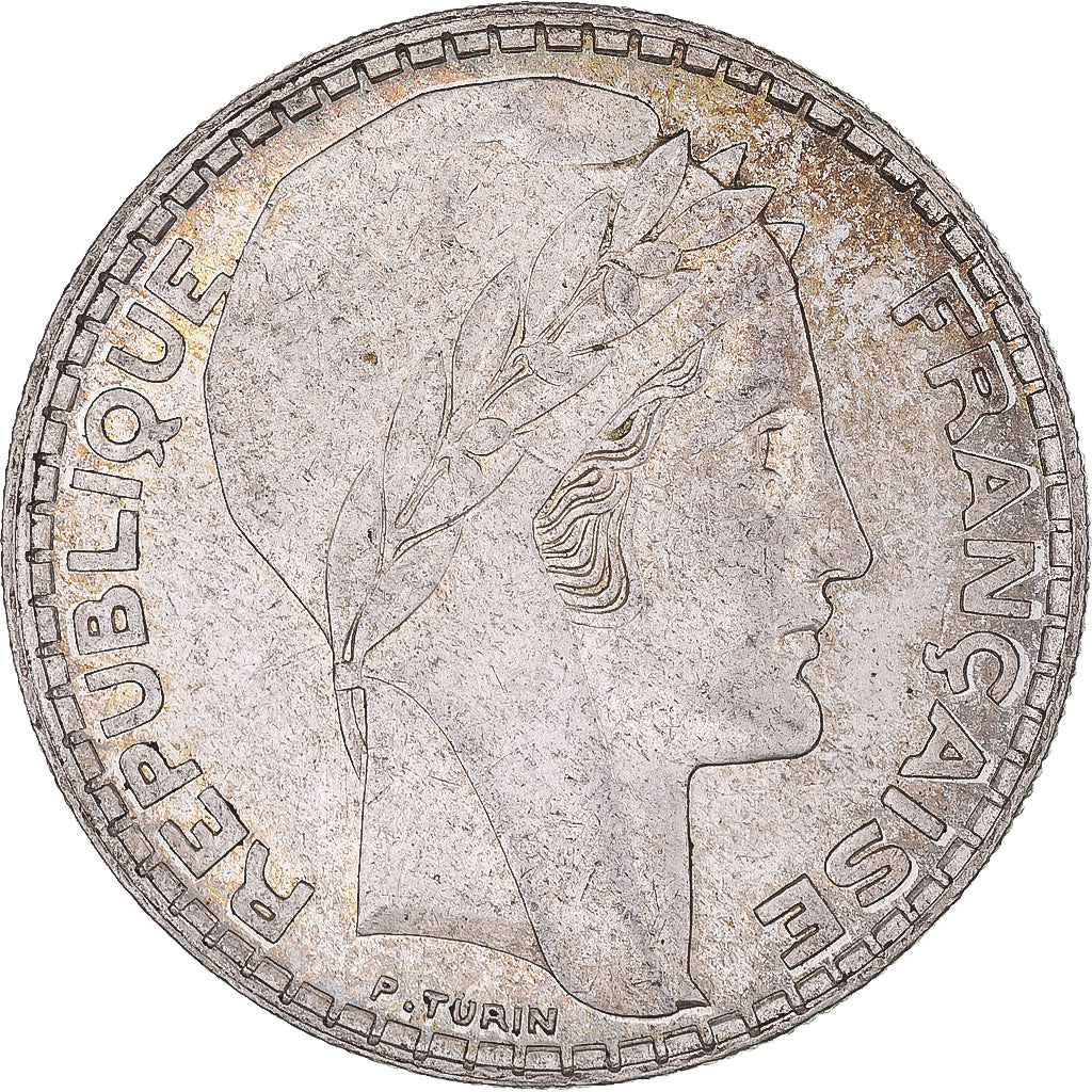 Moneta, Francja, Turin, 20 Francs, 1933, Paris, Rameaux longs, AU(50-53)