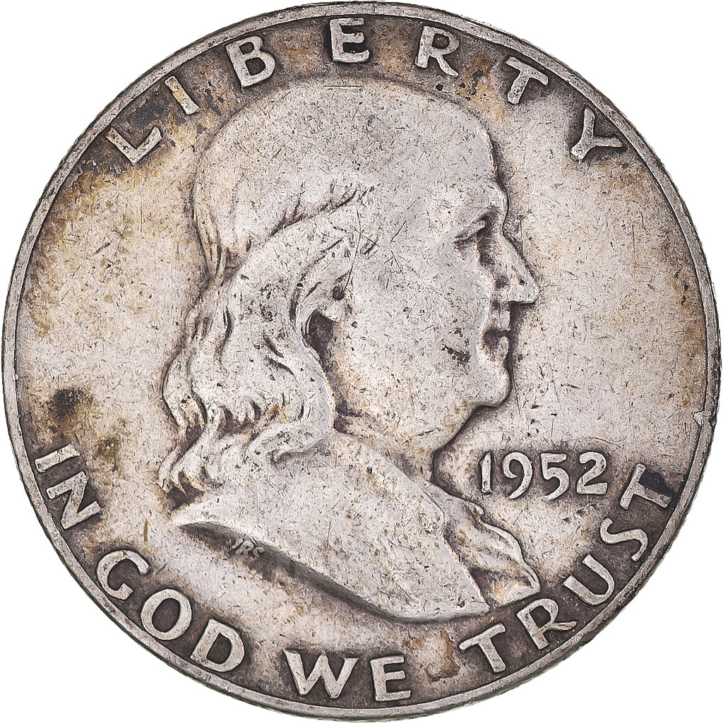 Coin, United States, Franklin Half Dollar, Half Dollar, 1952, Denver, VF(30-35)
