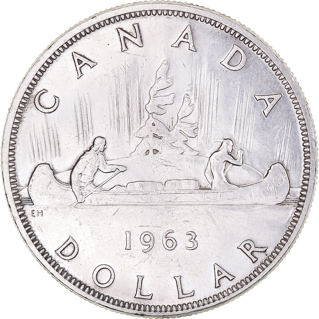 Moneta, Canada, Elizabeth II, Dollar, 1963, Royal Canadian Mint, Ottawa