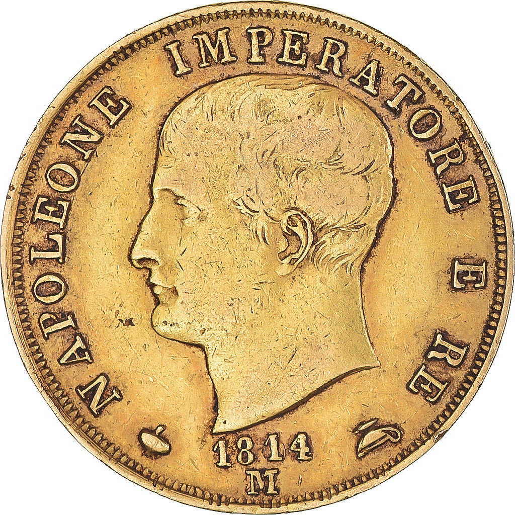 Moneta, STATI ITALIANI, Napoleon I, 40 Lire, 1814, Milan, BB