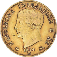 Moneta, STATI ITALIANI, Napoleon I, 40 Lire, 1814, Milan, BB