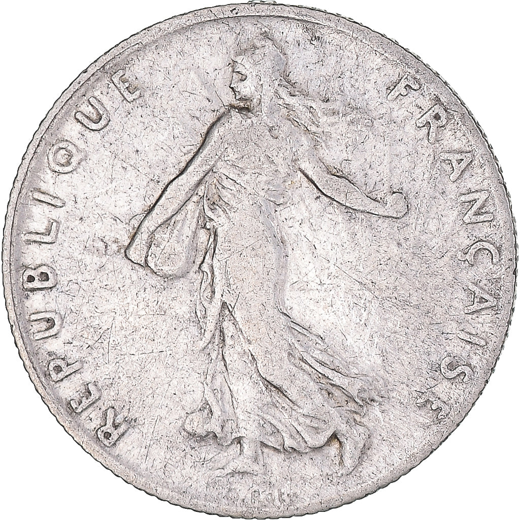 Moneta, Francia, Semeuse, 50 Centimes, 1908, Paris, MB, Argento, KM:854