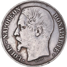 Moeda, França, Napoléon III, 5 Francs, 1852, Paris, VF(30-35), Prata