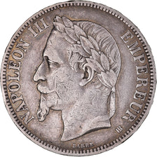 Coin, France, Napoléon III, 5 Francs, 1867, Strasbourg, VF(30-35), Silver