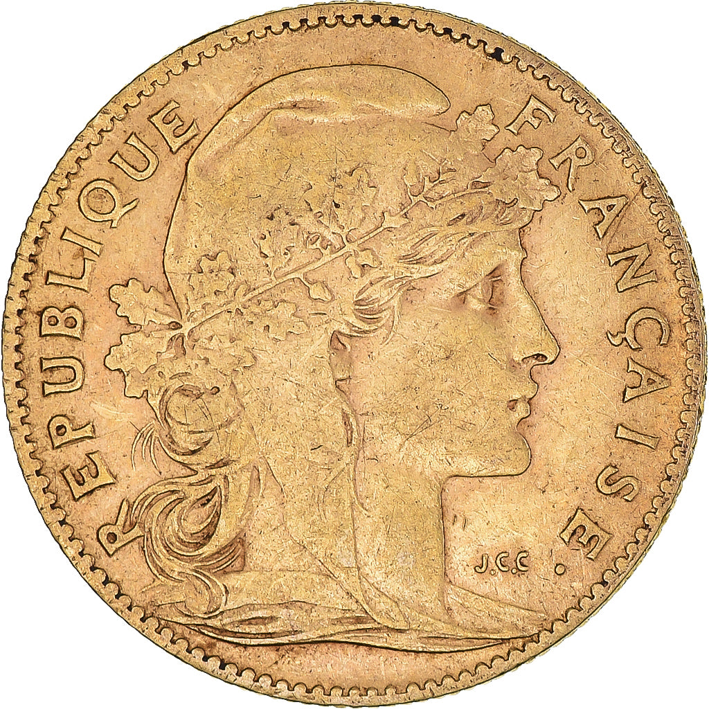 Münze, Frankreich, Marianne, 10 Francs, 1908, Paris, SS, Gold, KM:846
