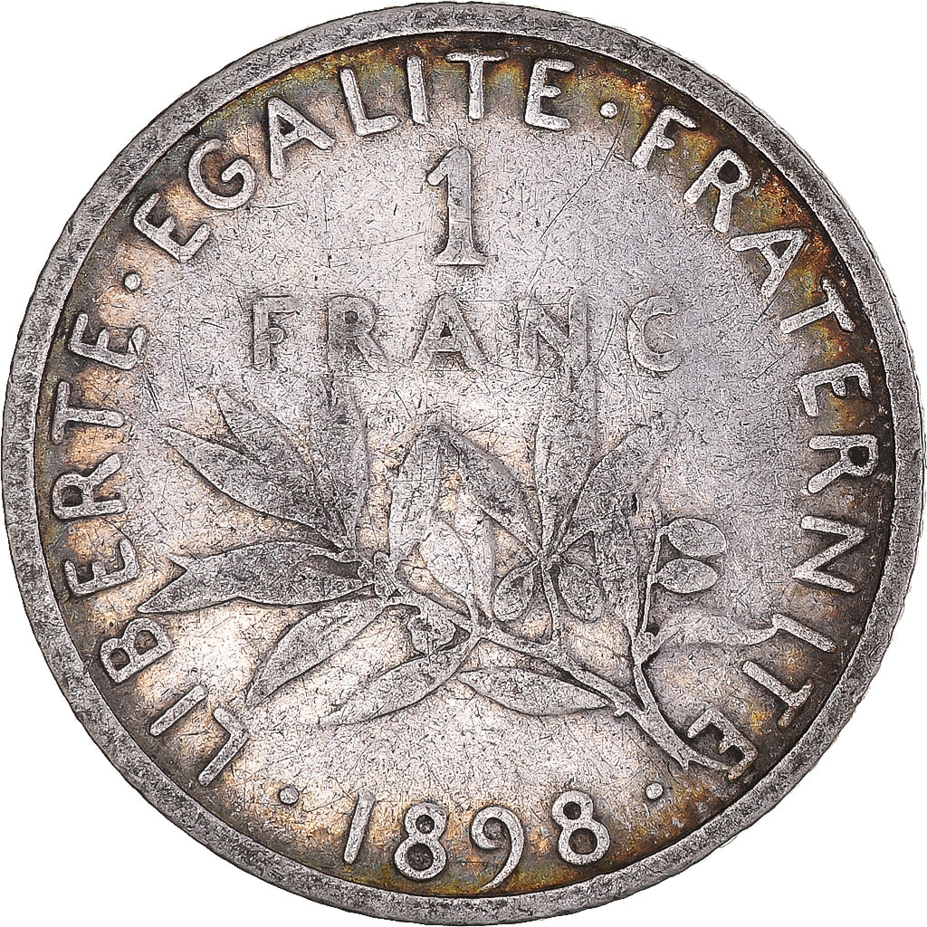 Monnaie, France, 1 Franc, 1898, Paris, TB+, Argent, Gadoury:467
