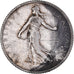Moneta, Francja, Semeuse, Franc, 1909, Paris, AU(50-53), Srebro, Gadoury:467