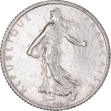 Coin, France, Semeuse, Franc, 1912, Paris, AU(50-53), Silver, KM:844.1