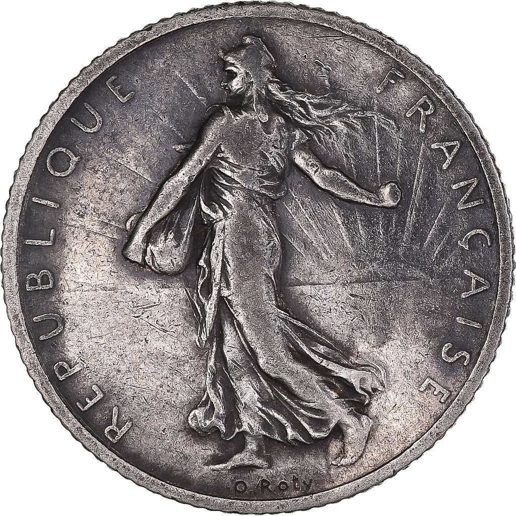Coin, France, Semeuse, Franc, 1908, Paris, EF(40-45), Silver, KM:844.1