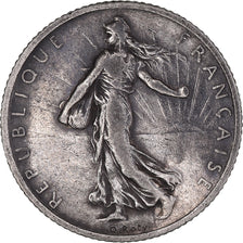 Coin, France, Semeuse, Franc, 1908, Paris, EF(40-45), Silver, KM:844.1