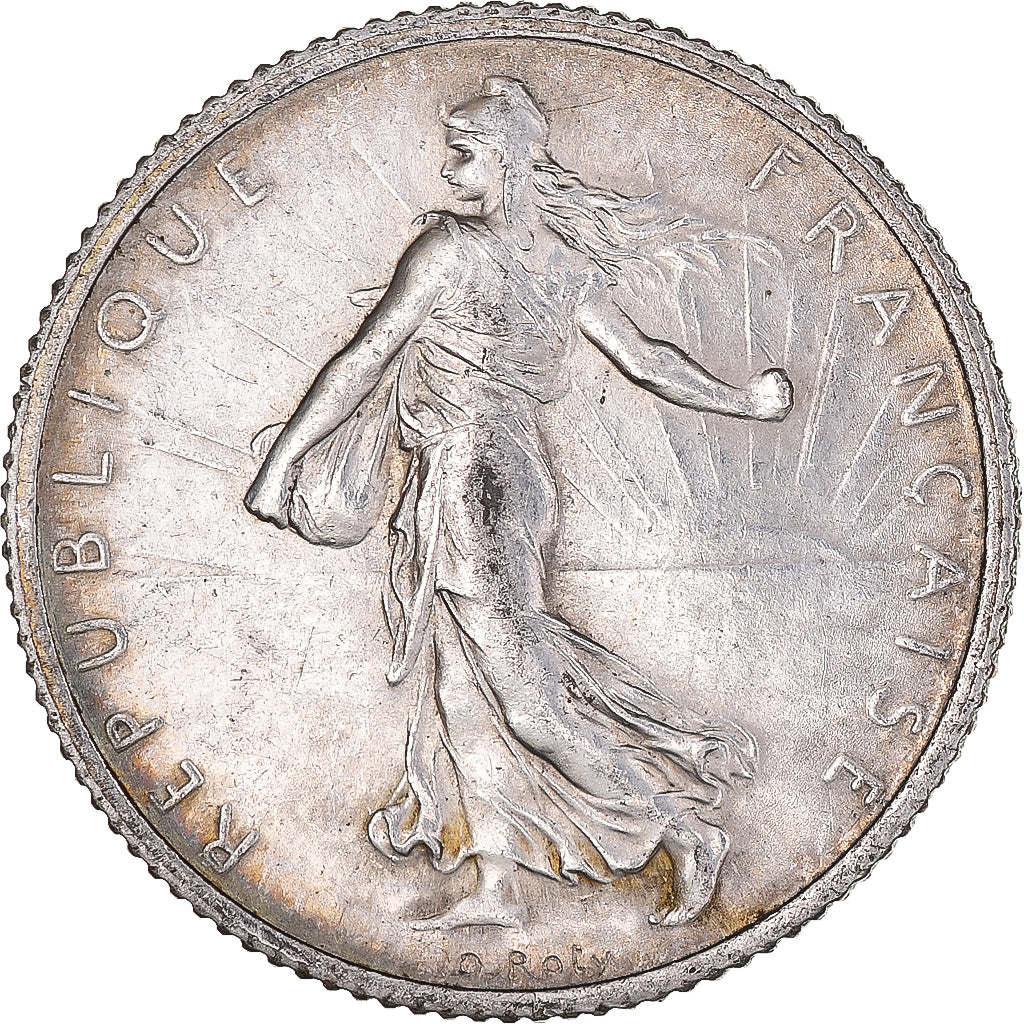 Monnaie, France, Semeuse, Franc, 1917, Paris, 1 Franc, TTB+, Argent