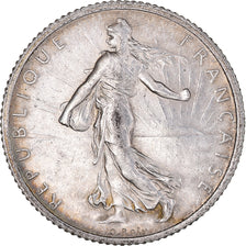 Monnaie, France, Semeuse, Franc, 1917, Paris, 1 Franc, TTB+, Argent