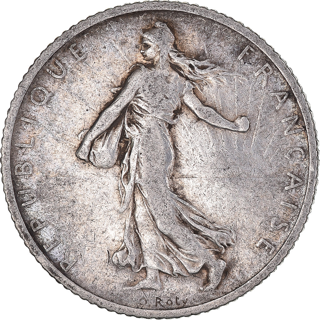 Coin, France, Semeuse, Franc, 1907, Paris, VF(30-35), Silver, KM:844.1