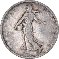 Coin, France, Semeuse, Franc, 1907, Paris, VF(30-35), Silver, KM:844.1