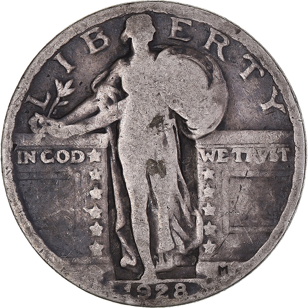 United States, Standing Liberty Quarter, 1928, San Francisco, VF, KM:145