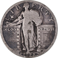 United States, Standing Liberty Quarter, 1928, San Francisco, VF, KM:145