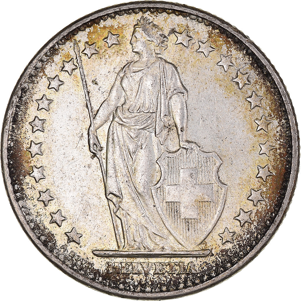 Coin, Switzerland, 2 Francs, 1965, Bern, EF(40-45), Silver, KM:21