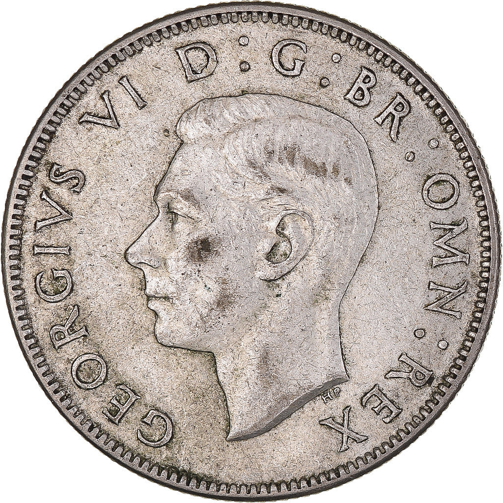 Coin, Great Britain, George VI, Florin, Two Shillings, 1945, EF(40-45), Silver
