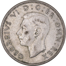 Coin, Great Britain, George VI, Florin, Two Shillings, 1945, EF(40-45), Silver