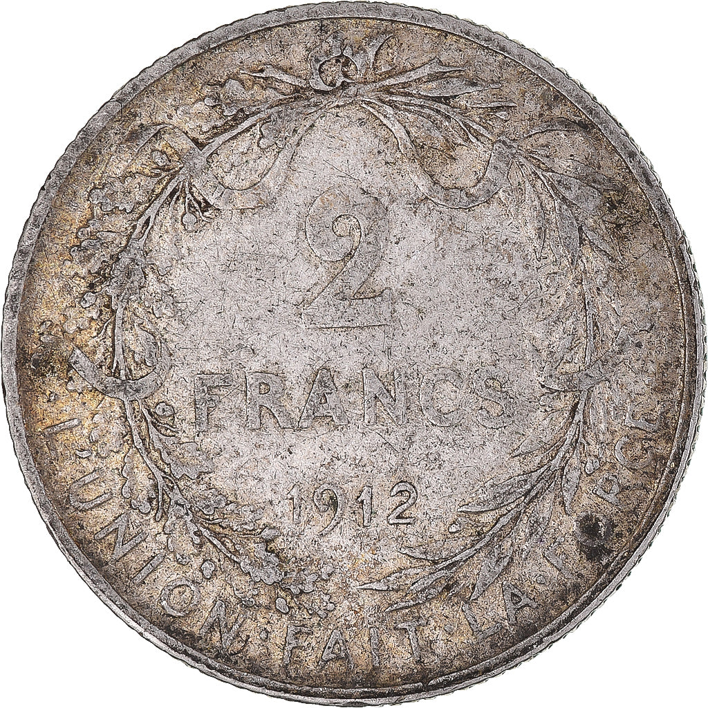 Coin, Belgium, Albert I, 2 Francs, 2 Frank, 1912, EF(40-45), Silver, KM:74