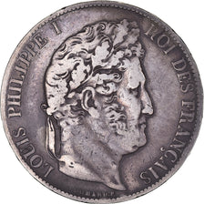 Frankreich, Louis-Philippe, 5 Francs, 1848, Paris, S+, Silber, KM:749.1