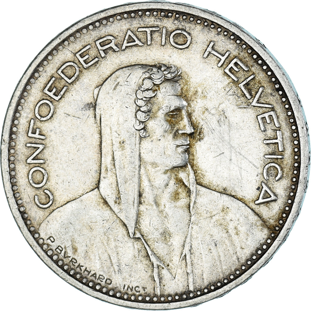 Coin, Switzerland, 5 Francs, 1965, Bern, VF(30-35), Silver, KM:40