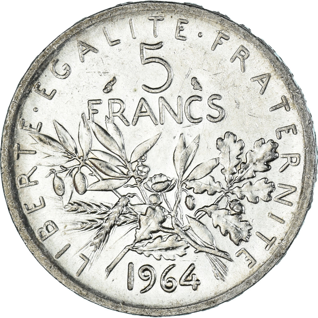 Coin, France, Semeuse, 5 Francs, 1964, Paris, AU(55-58), Silver, KM:926