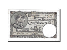 Banknote, Belgium, 5 Francs, 1924, KM:93, EF(40-45)