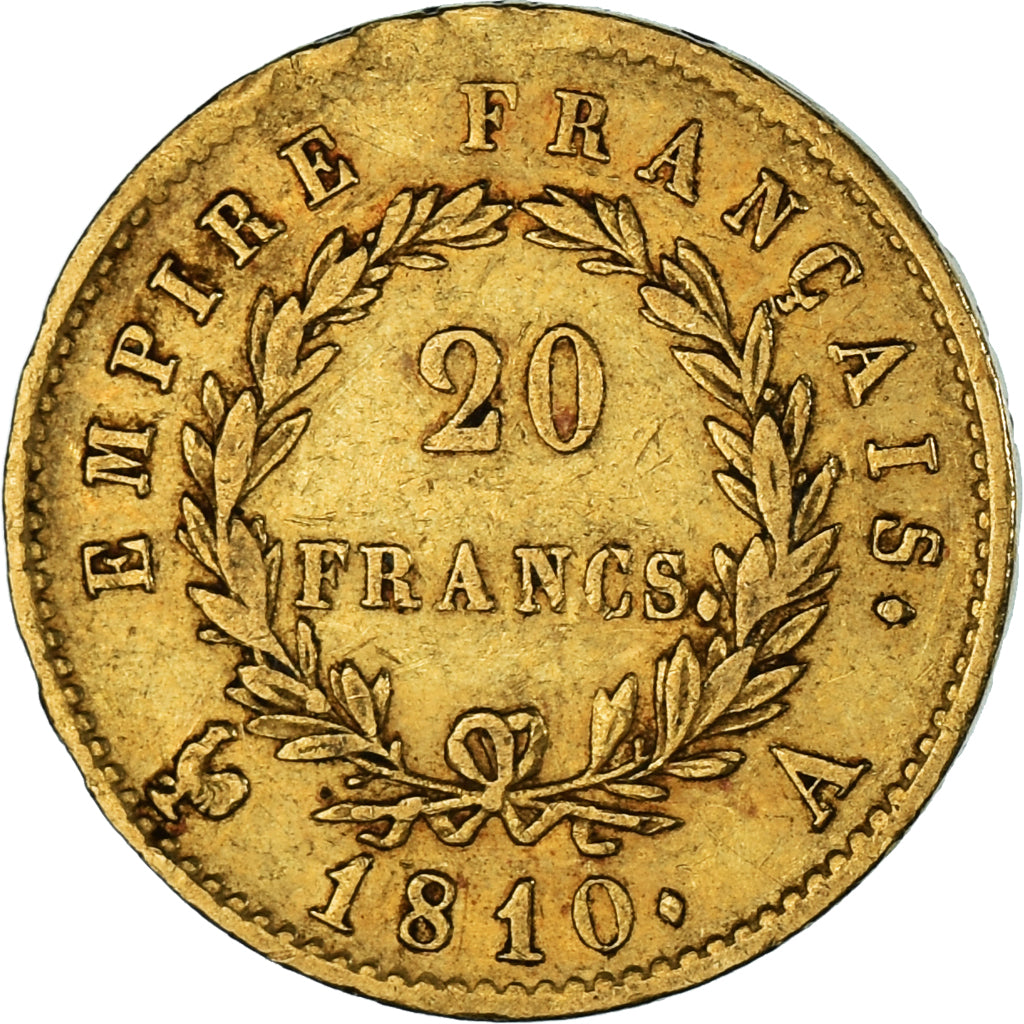 Coin, France, Napoléon I, 20 Francs, 1810, Paris, EF(40-45), Gold, KM:695.1