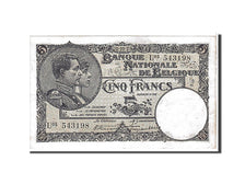 Banknot, Belgia, 5 Francs, 1925, KM:93, EF(40-45)