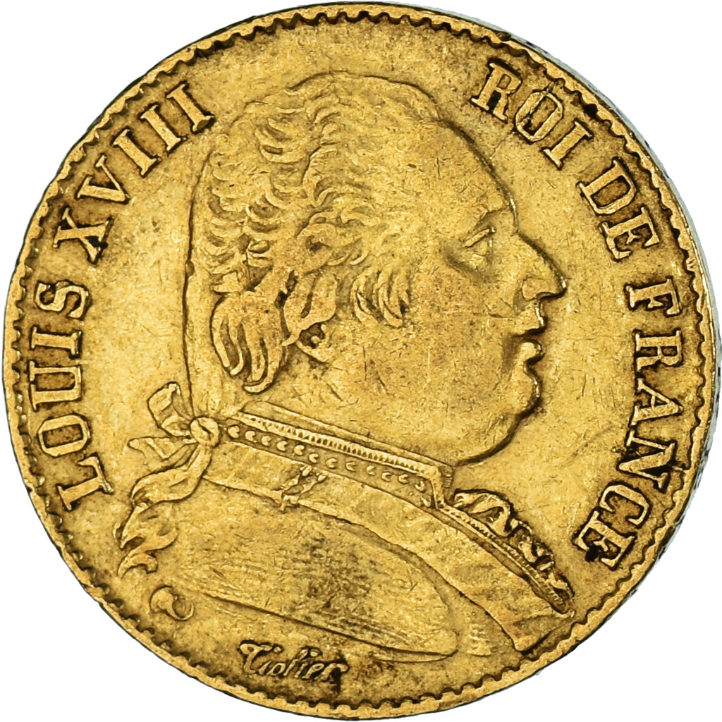 Münze, Frankreich, Louis XVIII, Louis XVIII, 20 Francs, 1814, Paris, SS, Gold