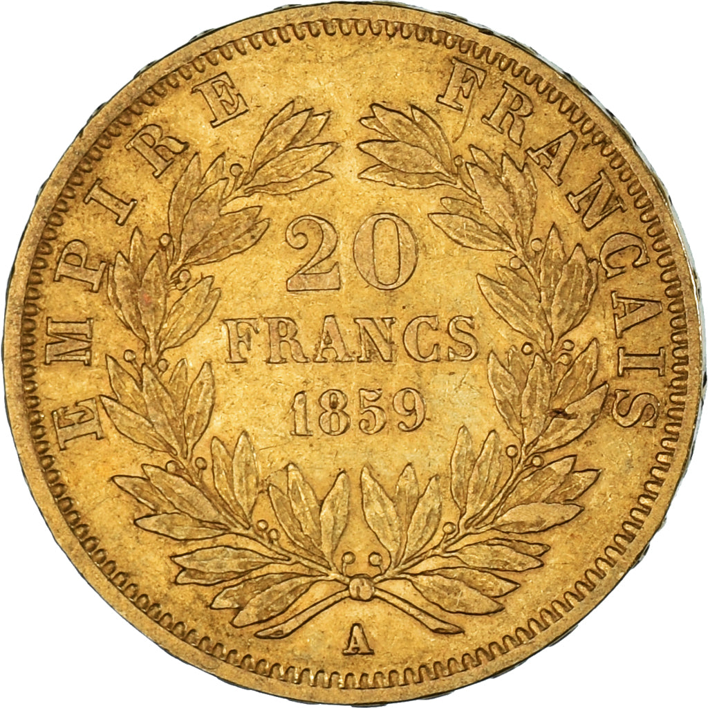 Munten, Frankrijk, Napoleon III, Napoléon III, 20 Francs, 1859, Paris, ZF