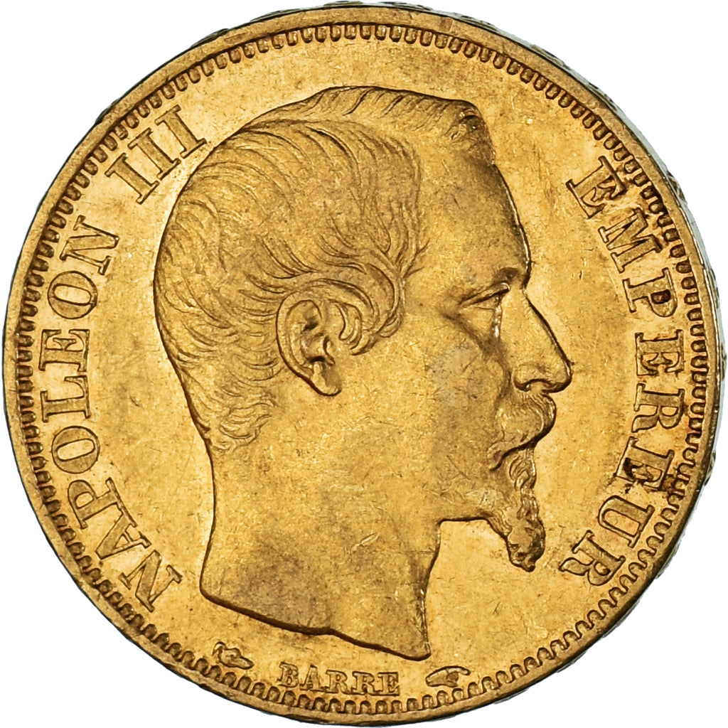 Coin, France, Napoleon III, Napoléon III, 20 Francs, 1853, Paris, AU(50-53)