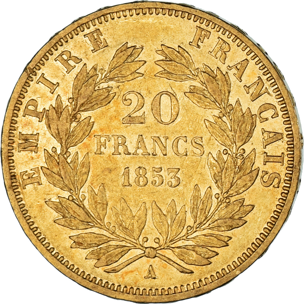 Münze, Frankreich, Napoleon III, Napoléon III, 20 Francs, 1853, Paris, SS+