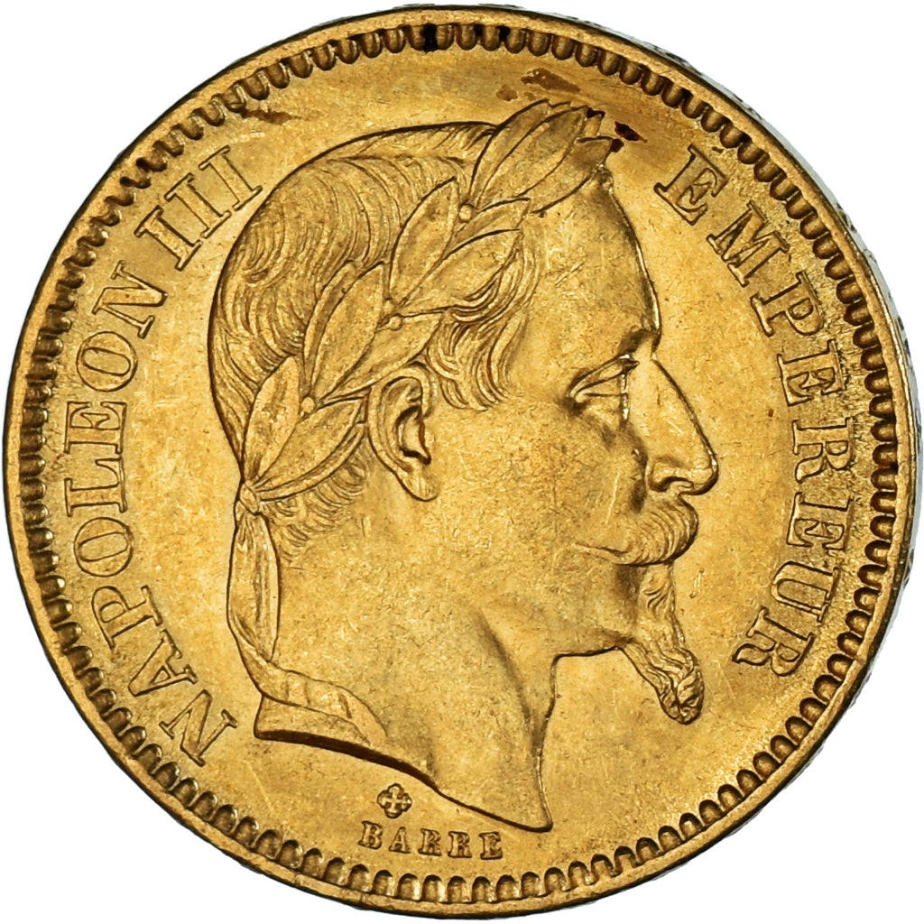 Second Empire, 20 Francs or Napoléon III tête laurée, 1864 BB, Strasbourg, Gadou