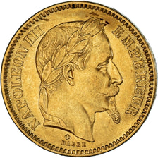 Second Empire, 20 Francs or Napoléon III tête laurée, 1864 BB, Strasbourg, Gadou
