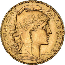 Monnaie, France, Marianne, 20 Francs, 1907, Paris, TTB+, Or, Gadoury:1064a