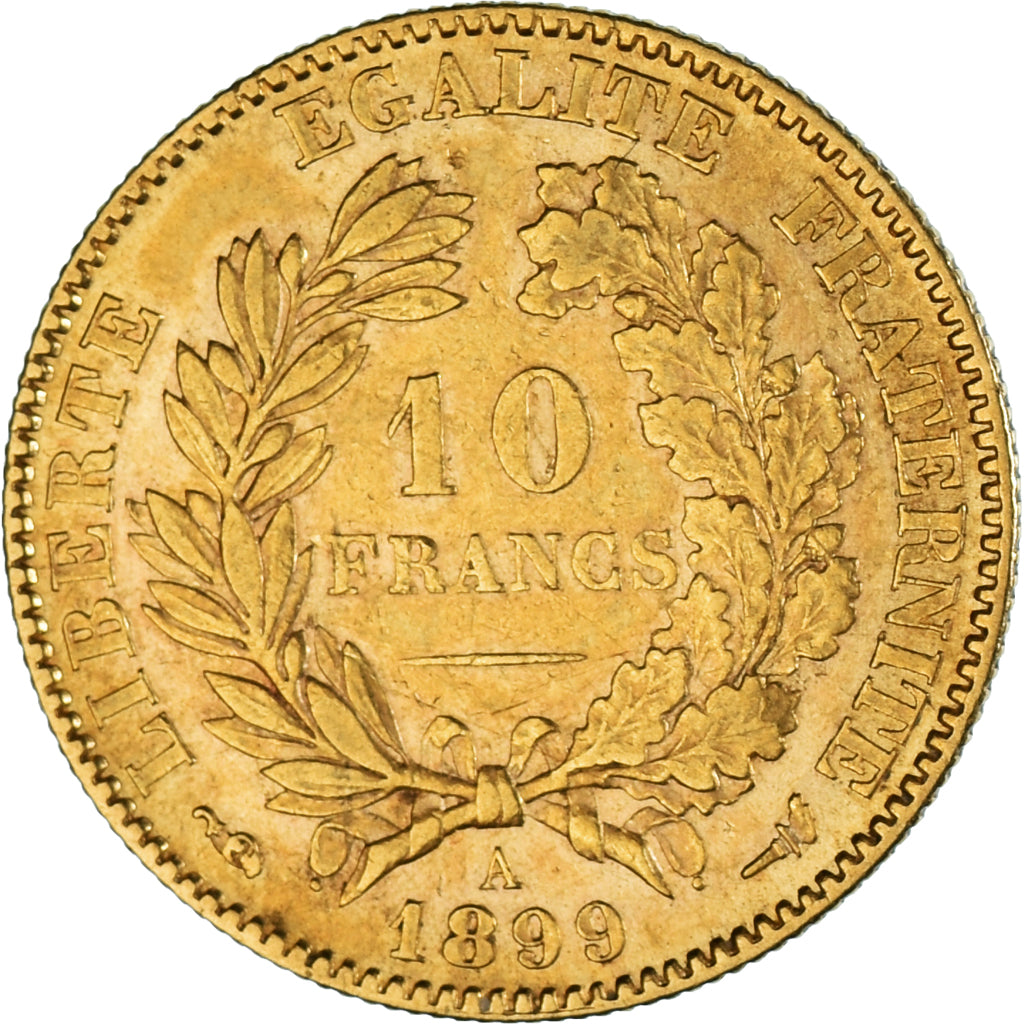 Monnaie, France, Cérès, 10 Francs, 1899, Paris, TTB+, Or, Gadoury:1016, KM:830