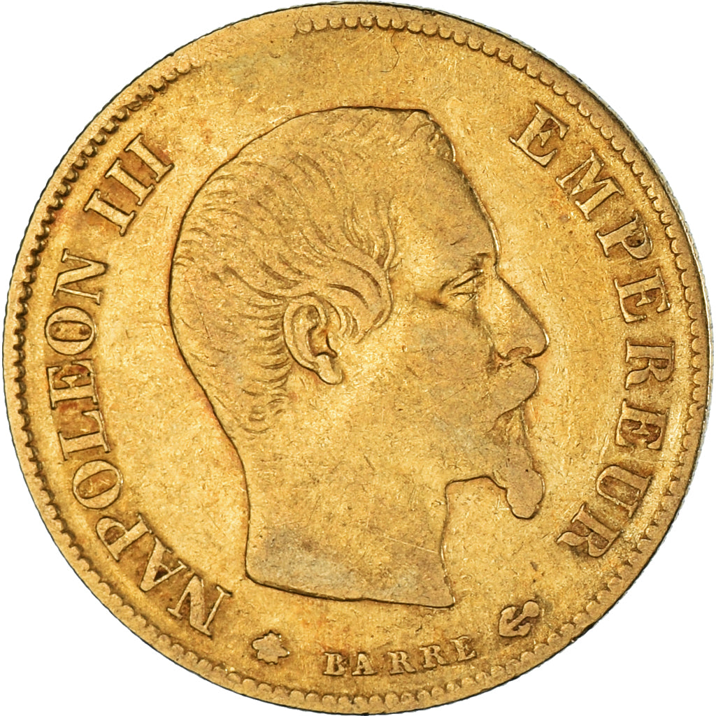 Munten, Frankrijk, Napoleon III, 10 Francs, 1859, Strasbourg, FR+, Goud